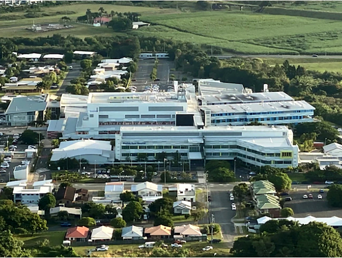 Aerial view of Hospital